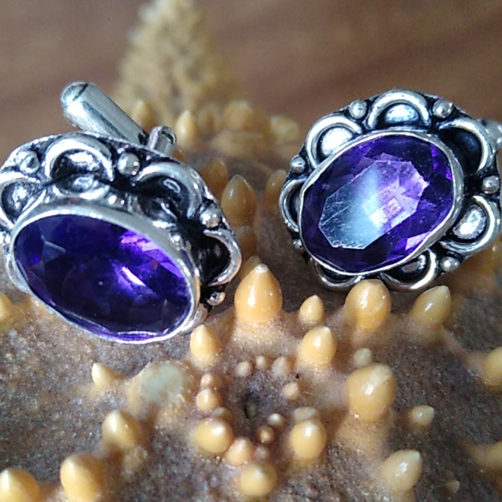 💜 AMETHYST CUFFLINKS